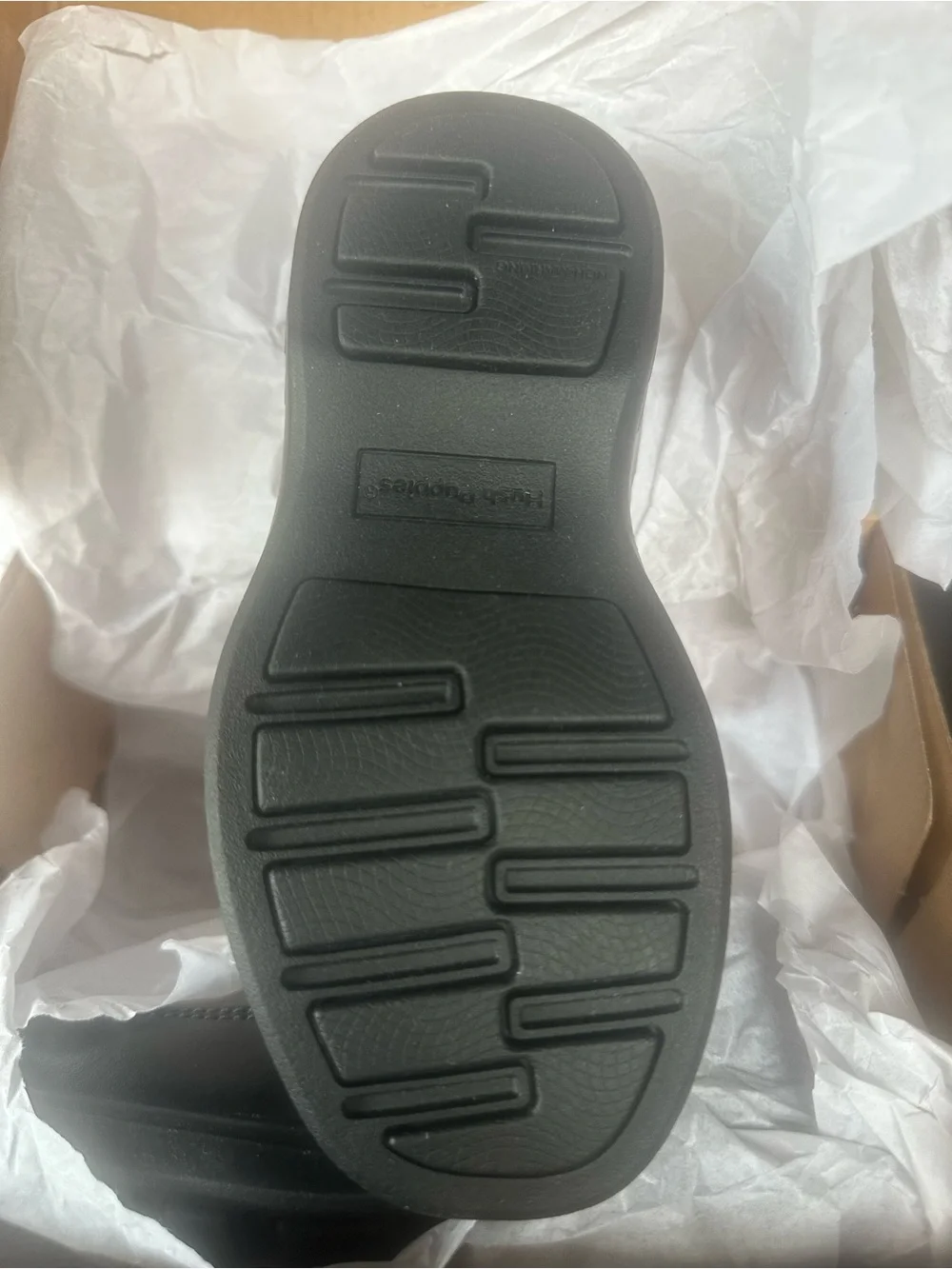 Hush Puppies Kids Black Hook-and-Loop Dress Shoe